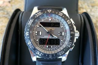 Breitling Airwolf Raven With Rubber Deployant Strap - 44mm Black