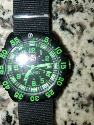 Luminox 3053 Navy Seal Colormark 44mm Wrist Watch For Men - Black/green