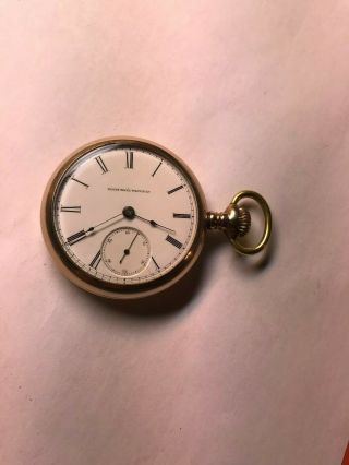 1885 Gold Filled Case 18 Size Elgin Pocket Watch G.  M.  Wheeler