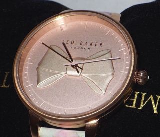 Ted Baker Te15197005 Ladies Rose Gold Tone - Pink Dial - Leather Band Watch