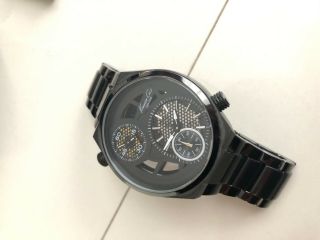 Kenneth Cole KC3992 Men ' s Stainless Steel Black Dial Dual Time Watch 4