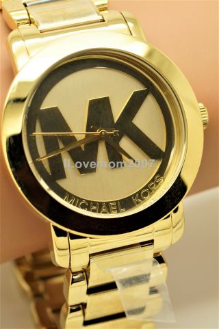 ❤️ Michael Kors Women ' s Gold Tone Stainless Steel Bracelet Watch MK3206,  BOX 4
