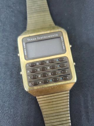 Vintage Texas Instruments Digital Lcd Watch Calculator