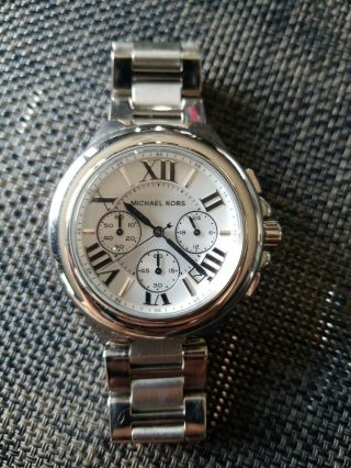 Michael Kors Mk5719 Camille Chronograph Silver Dial Stainless Steel Womens Watch