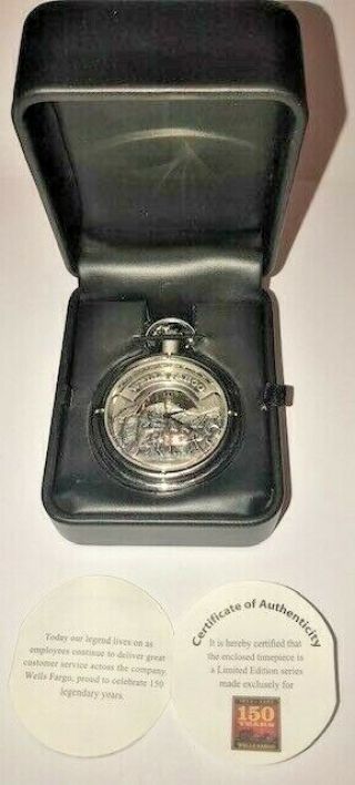 Wells Fargo 150 Years Limited Edition Series Wind Up Pocket Time Piece Watch