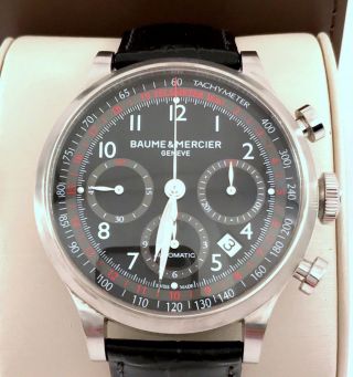 2016 Baume Mercier Capeland Chronograph Automatic Mens Watch 65687 Exc.  Cond.