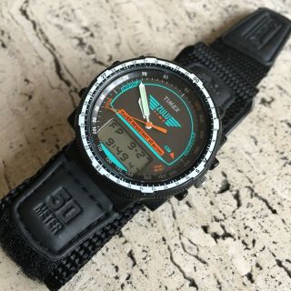 Rare Vintage Timex “zulu Time” Analog Digital Watch