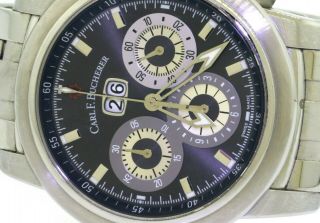 Carl Bucherer Patravi 10624.  08 SS 44.  5mm auto.  chronograph men ' s watch w/ date 3