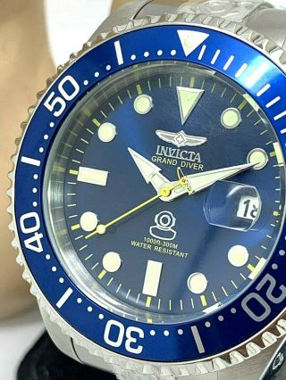 Invicta Grand Diver Automatic Blue Dial Silver Stainless Steel Men 