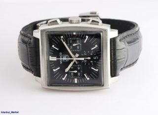 Tag Heuer Monaco Ref Cw2110 Automatic Chronograph Stainless Steel Wristwatch