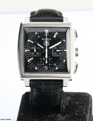 TAG Heuer Monaco Ref CW2110 Automatic Chronograph Stainless Steel Wristwatch 5