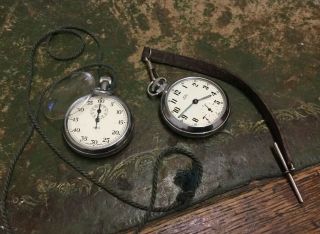 Smiths Empire Pocket Watch And Smiths Stopwatch