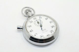 Vintage Smiths Shockproof Stopwatch 1/5 Secs Silver Fully