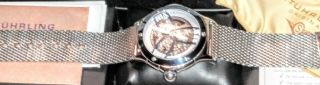 Men ' s Stuhrling Automatic Skeleton Wristwatch. 6
