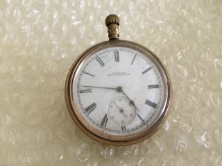 Antique 1900 Aaw Watch Co Waltham Beacon Gold Plated Ab Case Pocket Watch A/f