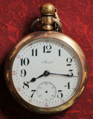 Vintage 1909 South Bend Pocket Watch,  15 Jewel,  Size 18,  Not Running