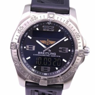 Authentic Breitling E79362 Aerospace Watches Silver/black Titanium/rubber.