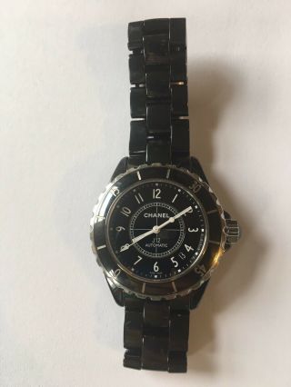 Authentic Black Chanel J12 Wrist Watch Unisex 38mm Barely Worn $5700 Retail