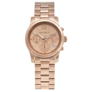Republic Womens Stainless Steel Chronograph Watch Rp2001