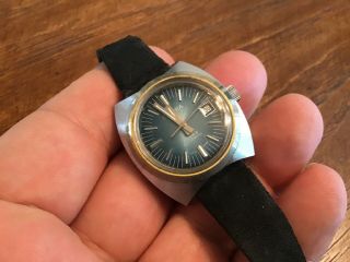Rare Vtg Sicura Breitling Ancre Automatic Mid - Size Men’s Watch W Date Keeps Time