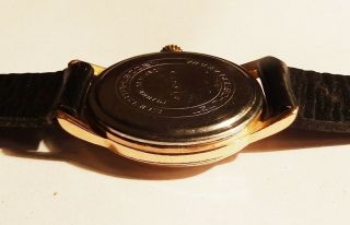 Rare vintage german wristwatch GUB Glashutte date gold plated 4