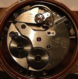 Rare vintage german wristwatch GUB Glashutte date gold plated 6