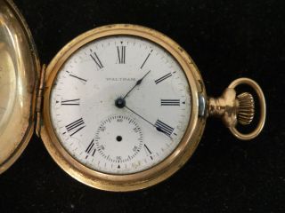 Antique Waltham Gold Filled Pocket Watch No Cristal