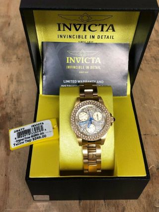 Invicta Angel Model 28477 - Ladies Watch Quartz Gold Tone Stainless Steel