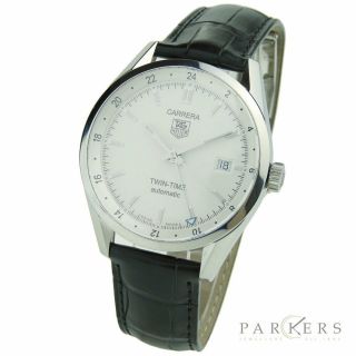 Tag Heuer Carrera Twin Time Stainless Steel Automatic Wristwatch Wv2116.  Fc6180