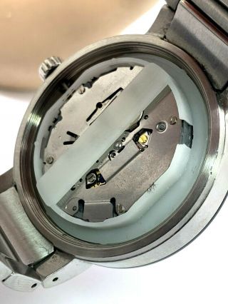 Bulova 96C105 Black Dial Stainless Steel Men ' s Quartz Watch FOR REPAIR PARTS 5