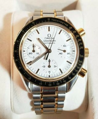 Omega Speedmaster Chronograph In Ss And 18k Gold.  Box,  No Papers.