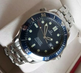 Omega Seamaster Professional Bond Blue Wave Dial Steel Watch 2541.  80.  00 41mm