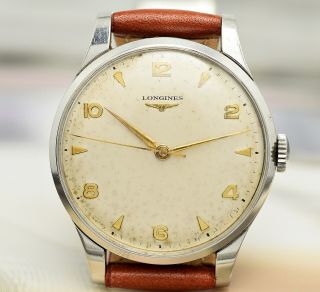 Vintage 1952 LONGINES Calatrava Ref.  5045 Cal.  12.  68,  oversize 37,  5mm,  men ' s watch 10