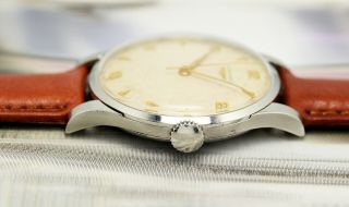 Vintage 1952 LONGINES Calatrava Ref.  5045 Cal.  12.  68,  oversize 37,  5mm,  men ' s watch 5