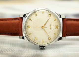 Vintage 1952 LONGINES Calatrava Ref.  5045 Cal.  12.  68,  oversize 37,  5mm,  men ' s watch 8