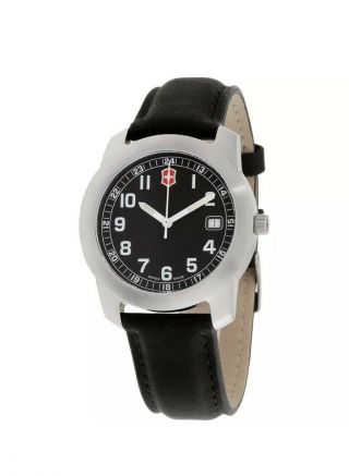Victorinox Classic Black Dial Leather Strap Men’s Watch 26010cb