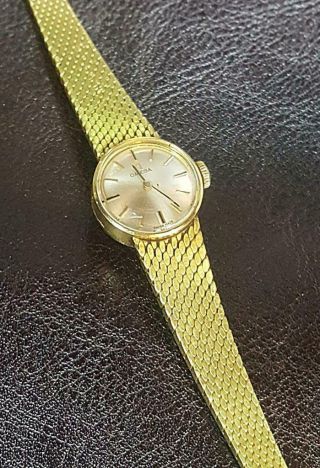 Vintage 18K Solid Yellow Gold Omega Hand - Winding watch 165mm End to End 9