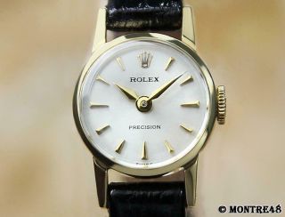 Rolex Vintage 18k Gold Swiss Made Ladies Ref 2148 Luxury 1960s Dress Watch S163