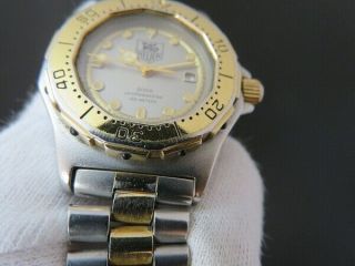 TAG HEUER 3000 934.  215 Quartz Watch Date 18K Gold Plated Battery [6193] 5