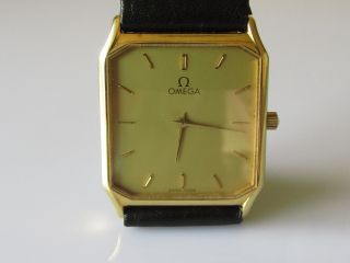 Secondhand Omega 18ct Yellow Gold Quartz Wristwatch.