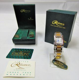 Nos Rare Vintage Ladies Reliance By Croton Watch Gold Tone W/tags Re206014ttwr