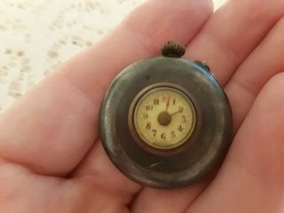 Antique " Fuxia " Swiss Made Button Hole Watch 1 1/8 " Not 1/2 " Face