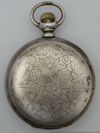 Scarce 1888 Model Waltham Coin Silver Antique Pocket Watch To Restore