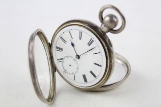 Vintage Gents.  925 Sterling Silver Pocket Watch Hand - Wind 115g