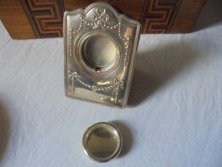 ANTIQUE/VINTAGE SILVER WATCH HOLDER ON A STAND 3