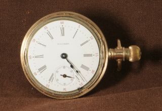 Antique Vintage Waltham 1899 Gold Tone Old Pocket Watch