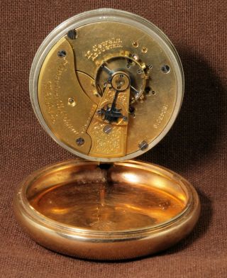 Antique Vintage Waltham 1899 Gold Tone Old Pocket Watch 5