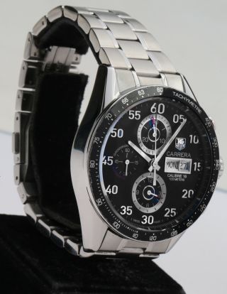 TAG Heuer Carrera Calibre 16 Ref CV2A10 Chronograph Day Date Wristwatch 7