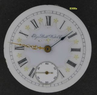 8300,  Vintage Elgin 18a,  15j,  Of With Fancy Dial,  Pocketwatch Mvt Only