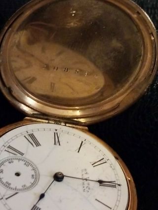 1866 Waltham 18s 7j Antique 10k Gilt Pocket Watch PS Bartlett/1866 280594 8
